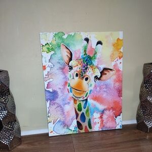 Colorful Giraffe Art Print